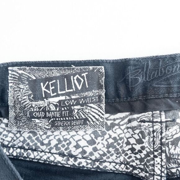 Y2K Billabong Men's Jeans RARE Kelliot Low Waist Chad Bartie Fit Black 32 NWT - Picture 5 of 12
